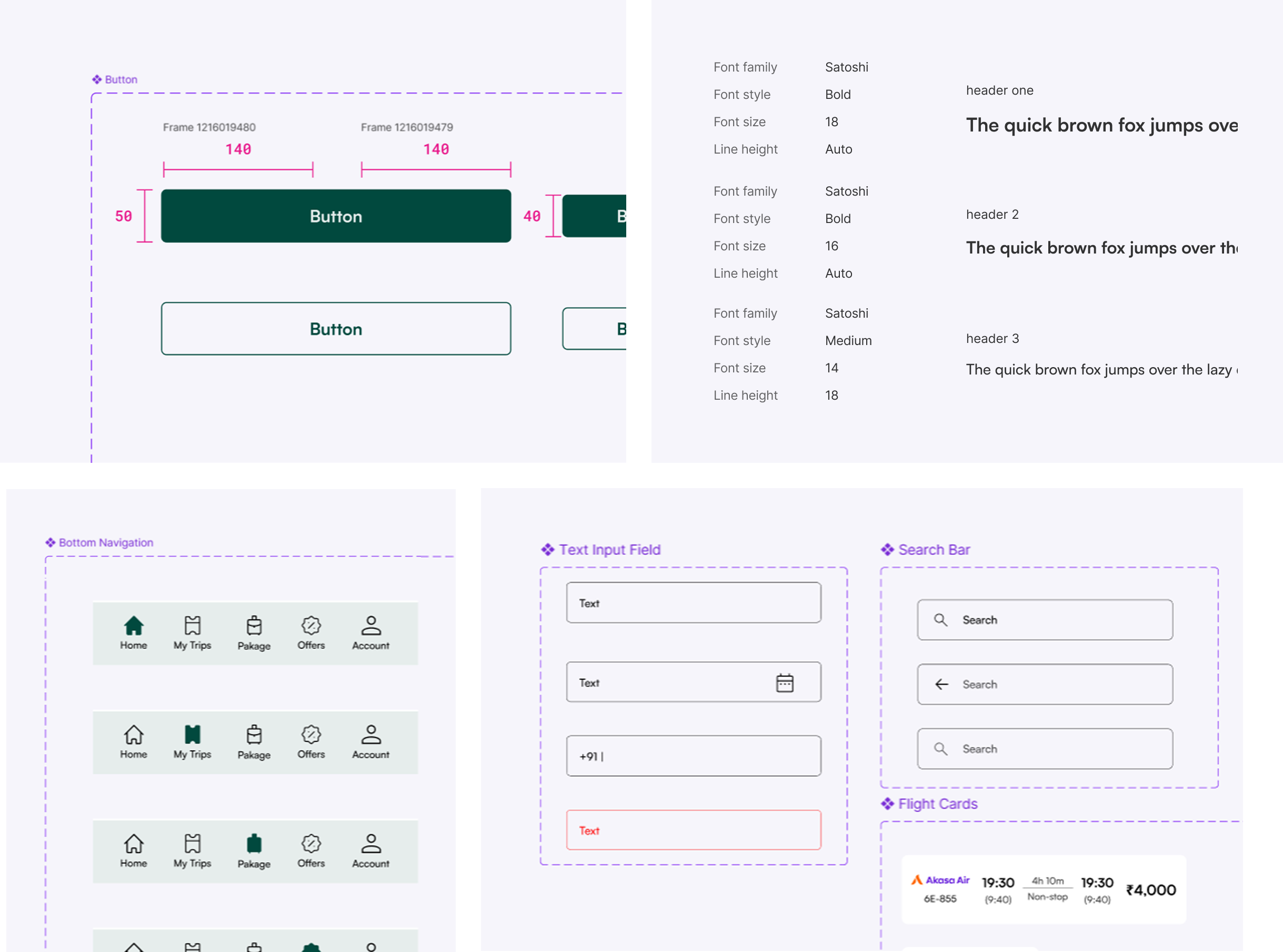 Globethrough — Design System Components